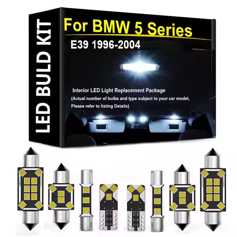 Car LED Interior Light Bulb Kit For BMW 5 Series E39 Sedan Wagon 1996-2004 Accessories Canbus Error 