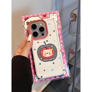 Cute Apple Cartoon Bear Case OPPO Note 70 C71 C75 A5 2025 A5X A3X A5i C75x 14F 14 A60 Reno 11F Realm