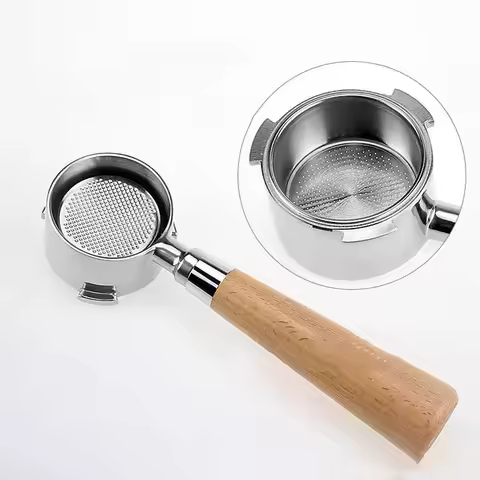 51MM Coffee Bottomless Portafilter Naked Filter Basket for Delonghi Dedica EC680 EC685 Espresso Make