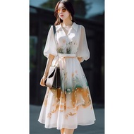 Cruise 2024 New Women's High-end exquisite Dress Age-Reducing Set