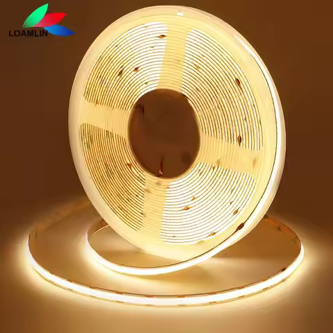 COB CCT LED Strip Lights 608/624Leds/M High Density Flexible FOB COB 8mm Led Light RA90 2700K-6500K 
