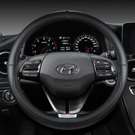 Microfiber Leather Car Steering Wheel Cover For Hyundai Veloster II I30 III 2018-2022 Elantra (US) 2