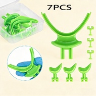 7Pcs/Set Dental Centric Impression Trays BPS Bite Registration Denture Repair Occlusal Record Articu