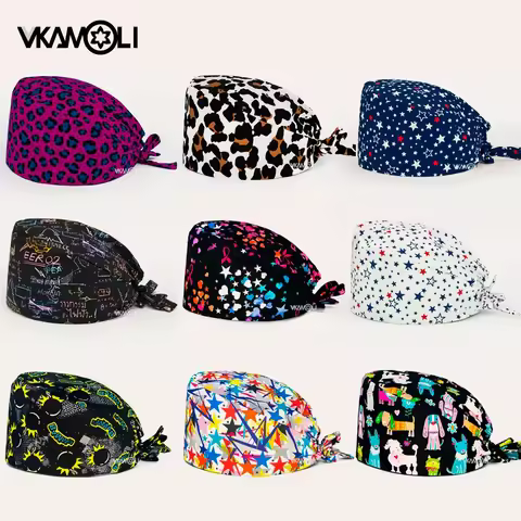 wholesale man and women scrubs cap pet shop cap Nursing Cap Pet shop lab work hats Accessories dust 