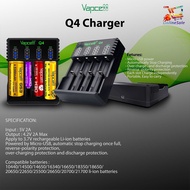Vapcell Q4 charger simple Smart 4 Slot 2A Micro USB for 18350/18650/22650/25500/26650 Li-ion battery