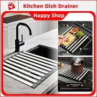 【304 Stainless Steel】kitchen sink drainer Foldable Kitchen Sink Drainer Basket, Kitchen Organizing