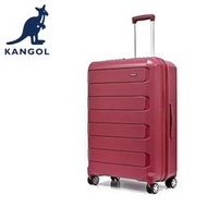 【BLUE包包館】KANGOL 英國袋鼠 拉鍊 PP 行李箱 旅行箱 20吋 24吋 28吋 深藍 奶茶色 白色