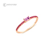 (PRE ORDER 15 days) Maison de Jewels - Oro Baguette Pave Ring แหวนทอง ทองแท้ 9K แหวนพชร เพชรแท้ แหวนใส่ทุกวัน แหวนแบรนด์