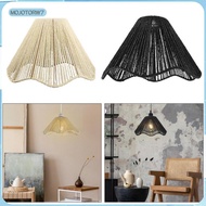 [mojotorw7] Boho Light Shade Decoration Light Fixture Elegant Rustic Weave Rope Lampshade for Home D