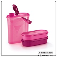 Tupperware Ovalicious Set comprises Beverage Buddy (1) 1.9L Ezy Oval Keeper (2) 450ml