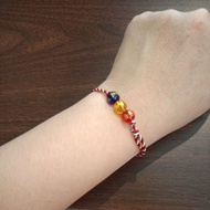 THREE CRYSTAL Tridatu Bracelet THREE CRYSTAL Tibetan Mantra Original BALI SPECIAL AURA REJEKI Good B