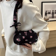 STAR Large Capacity Shoulder Bag Autumn Pleated Floral Underarm Sweet Bag Bag 2024 Commuter New B9n7