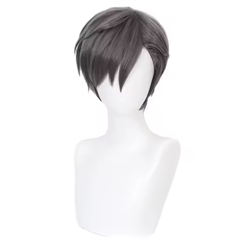 Hypnosis Mic Division Rap Battle Jyuto Iruma Cosplay Wigs Grey Short Synthetic Hair + Wig Cap