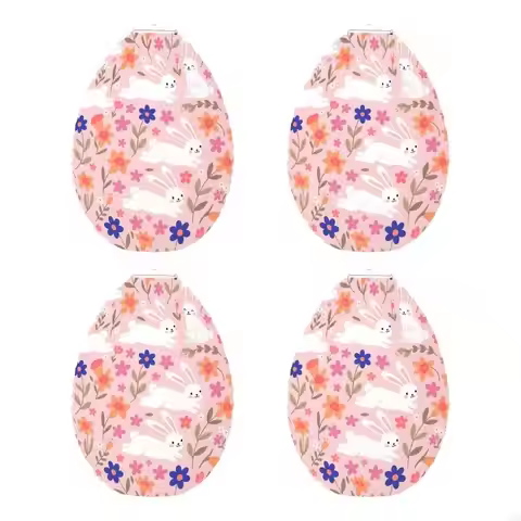 4Pcs Colored Holiday Eggs Paper Lanterns Hanging Ornament for Ceiling Wall A2BB