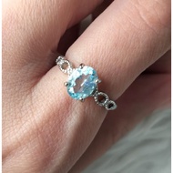 Topaz S925 adjustable ring