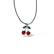 Necklace Cherry y2k | Cherry Necklace y2k