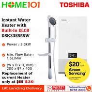Toshiba Instant Digital Water Heater with Built-In ELCB DSK33ES5SW