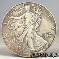 Antique Backflow Old Silver Dollar 1918 Statue of Liberty Back Flying Eagle Yisi Ancient Silver Doll