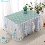 DOREEN1 Microwave Dust Cover, Rectangle Dust Proof Oven Cover, Room Decoration Breathable Yarn Edge Pastoral Style Tablecloth Kitchen Appliances