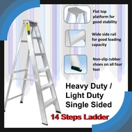 14 Steps Aluminium Ladder Single Sided Heavy / Light Duty Ladder Tangga Aluminium Lipat 14 Langkah S