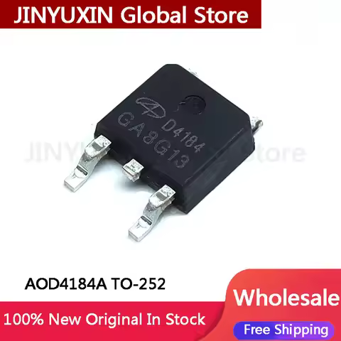 10-100Pcs New AOD4184A D4184A AOD4184 Field Effect MOSFET TO-252 N Channel 40V 50A chip IC Stock Who