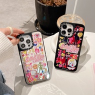 High Quality Casetify Sailor Moon Sticker Mirror Casing For IPhone 15 Pro Max 14PLUS 11 12 13 12Pro Case Cover Soft Border Back PC Hard Bumper