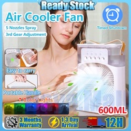 3 in 1 Mini Aircond Air Cooler Fan Mini Portable Conditioning Humidifier Purifier Mist Cooler Kipas with 7 LED Light 冷風扇
