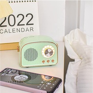 Retro Bluetooth Speaker Wireless Mini Radio FM Portable Microphone Amplifier MP3 USB Music Micro SD 