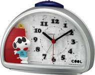 全新 日版 SNOOPY and WOODSTOCK Joe Cool 史努比 銀色 鬧鐘 11.4ｘ15.2ｘ7.5cm PEANUTS Official Product RHYTHM