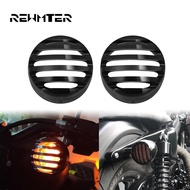 2XMotorcycle Black Front Turn Signal Grill Bezel Cover For Harley For Sportster XL 883