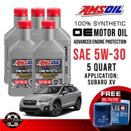 AMSOIL OE Series 5W-30 100% Synthetic Motor Oil 5 Quarts with VIC OIL FILTER for Subaru XV