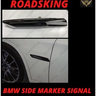 2PCS BMW E90 E92 E60 E82 SIDE MARKER SIGNAL LIGHT LAMP CHROME SMOKE