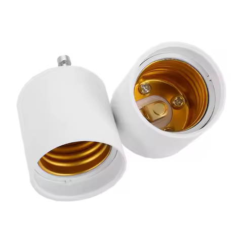 2Pcs Socket Adapter Reliable Bulb Socket Extender Conversion for Gu24 to E26 E27 Lamp Fixture Lighti