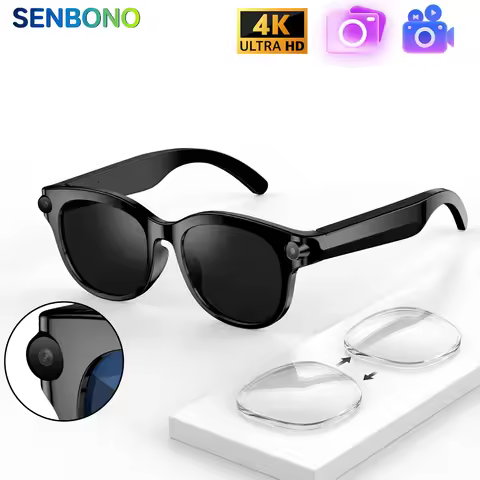 SENBONO Smart AI Glasses ChatGPT Real-time Translation Voice Assistant AI Image Recognition Wi-Fi Tr