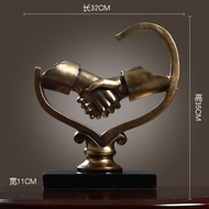 Integrity Handshake Cooperation Win Together Local Tyrant Gold Office Decoration Company Opening Cra
