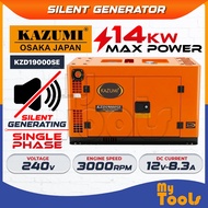 Mytools KAZUMI JAPAN KZD19000SE Diesel Generator (Silent Type) Single-Phase 14kW 240V