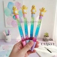 12 PCS A DOZEN OF GLITTER NAILONG GEL PENS, SCHOOL STATIONERY FOR BOYS AND GIRLS, BALLPOINT PENS