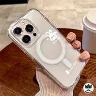 Simple rabbit For IPhone 17 16 11 13 14 15 12 Pro Max XR 7 8 Plus XS XR Magnetic Case