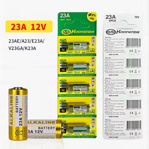 23A 12V Battery A23 Alkaline Batteries 23AE EL12 MN21 A23S LRV08 GP23A MS21 for Car Fingerprint Door