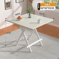 全城熱賣 - 日本暢銷 - （白楓木）可折疊小桌 餐桌家用簡易桌 戶外便攜式方桌出租屋專用擺攤吃飯桌60*60*55