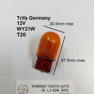 12V WY21W Bulb Amber T20 7440 Yellow Trifa 81781 WX3x16d Signal Wedge Base Tail Lamp Front Rear Turn
