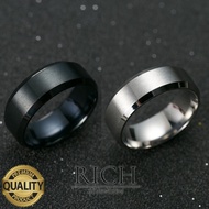 cincin titanium pria cincin pria titanium black silver - hitam 6 - 6 hitam