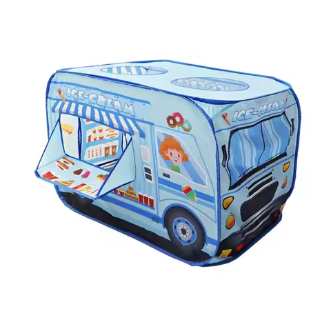 Children'S Indoor Ice Cream Car Tent Toys Playhouse Princess Boy Baby Game House Folding Ball Pool H