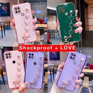 Case Oppo A15 Phone Soft Case Hp A15 Silikon Motif Hati Dengan Gelang