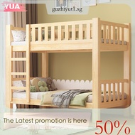 Solid YUA Wood Bunk Bed/ All Solid Wood/ High And Low/ Bed Frame/ Dormitory/ Wooden/ Loft/ /   /   L