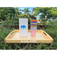 (Free Graduated Container) Set of 7 Rainbow Plastic Cups