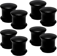00G Solid Acrylic Black Gauges Plugs for Ears Stretching Kit Ears Gauges 00 Gauge Plastic Single Fla