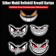 MATA XTReflective Car and Motorcycle Stickers Eye + Mouth Stickers MONSTER EYE Stickers DEVIL EYE St