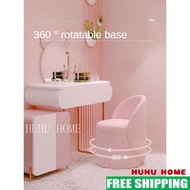 Muyou French Light Luxury Backrest Makeup Stool Household Bedroom Chair Influencer ins Simple Manicu