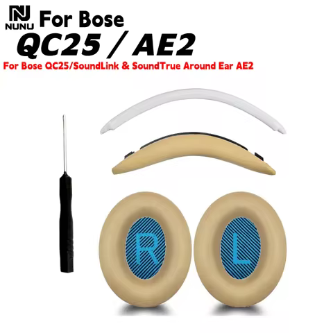 Replacement Easy to install Snap on Headbeam cushion / memory sponge ear pad For Bose QC25 / SoundLi